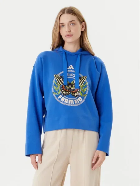 Adidas Суитшърт Farm син