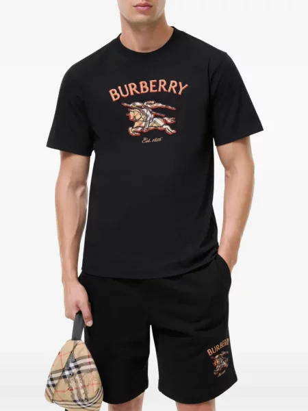 Tricou Burberry în carouri negru