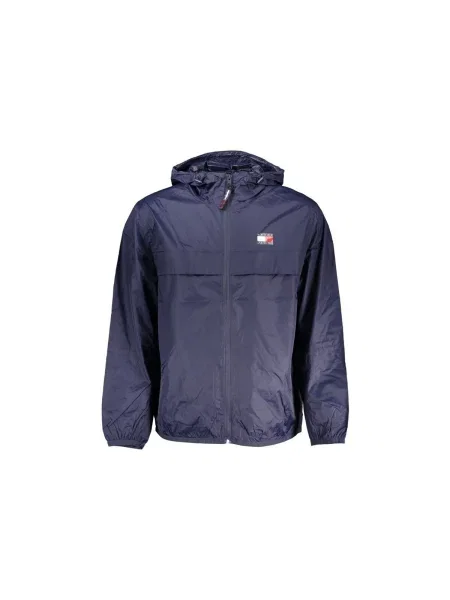 Nepromokavé džíny Tommy Hilfiger s vysokým límcem modré