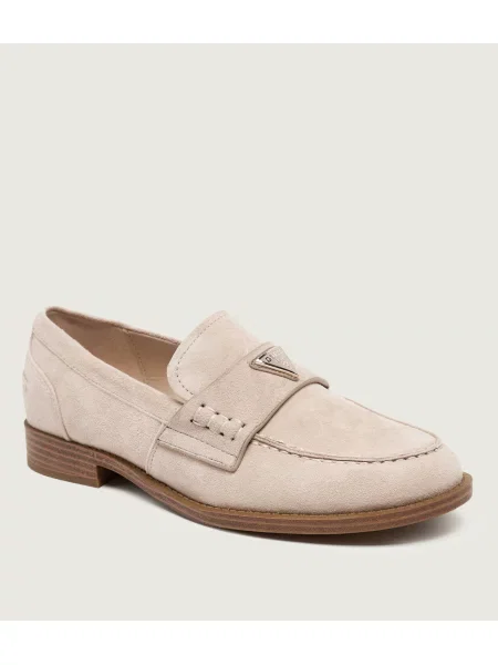 Guess Pantofi loafer Beliso | piele întoarsă bej