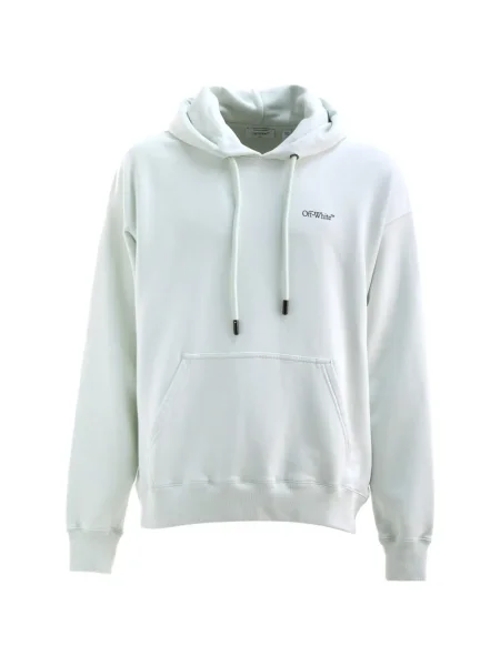 Hanorac cu glugă Off-white cu autograf alb