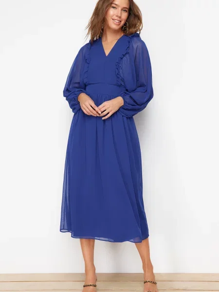 Rochie Trendyol din șifon de costum albastru