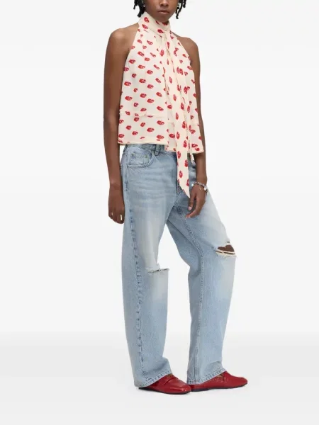 Top Marc Jacobs cu imagine cu gât halter