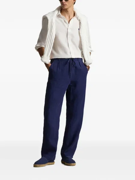 Czapka z daszkiem Polo Ralph Lauren w kratkę z twillu biznesowa niebieska