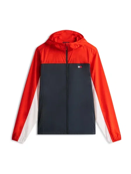 Tommy Jeans Prehodna jakna marine / rdeča bela