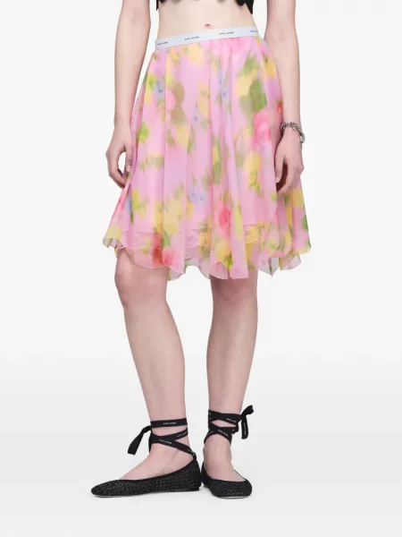 Fusta mini Marc Jacobs cu model floral cu imagine roz