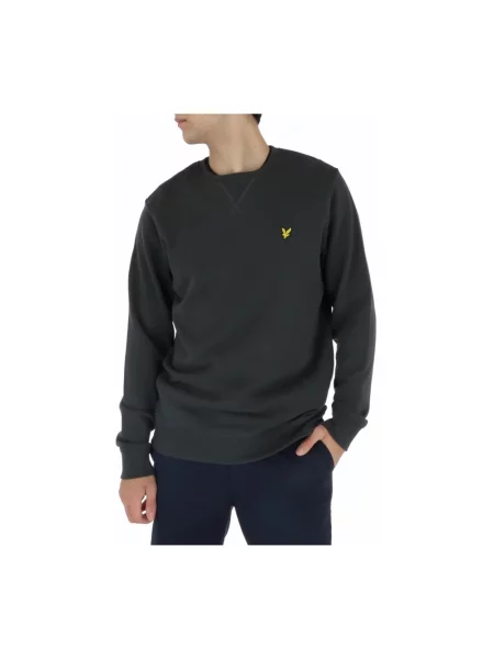 Bluza Lyle & Scott z dekoltem w kształcie litery U szara