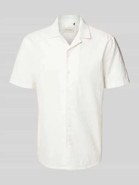Koszula casualowa o kroju regular fit z kołnierzykiem typu resort model ‘ANTE’ Blend biała