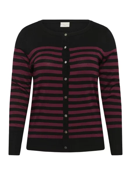 KAFFE CURVE Kardigan Lizzy fialová černá