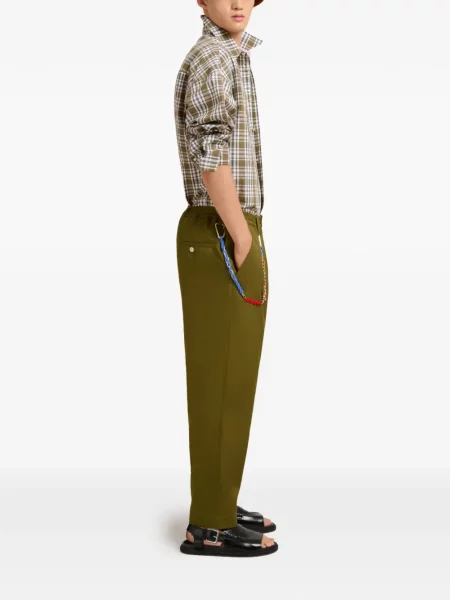 Pantaloni Marni plisate verde