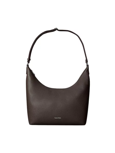 Calvin Klein torebka hobo z imitacji skóry brązowa