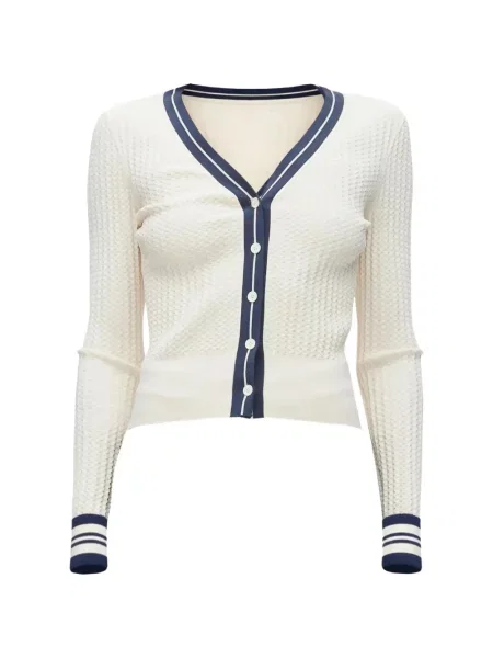 Cardigan 3.1 Phillip Lim cu decolteu în V alb