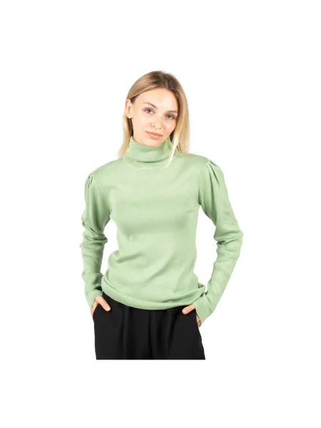 Sweter z golfem Silvian Heach do golfa zielony