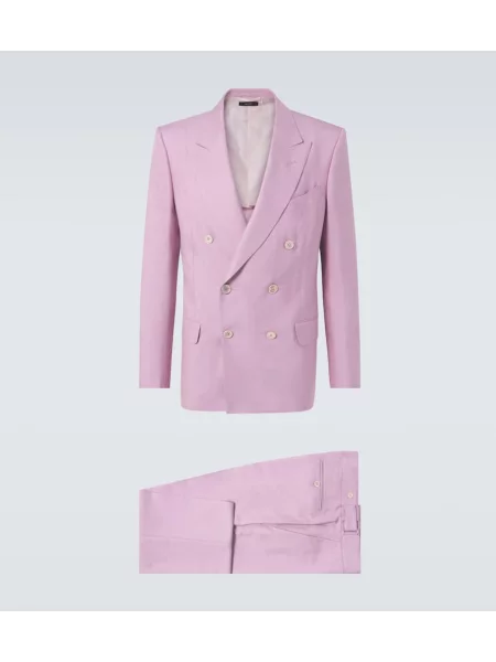 Costum Tom Ford de mătase de costum violet