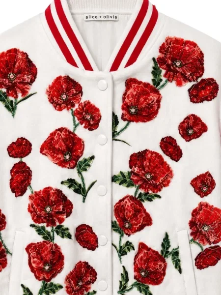 Geacă Alice + Olivia cu model floral alb