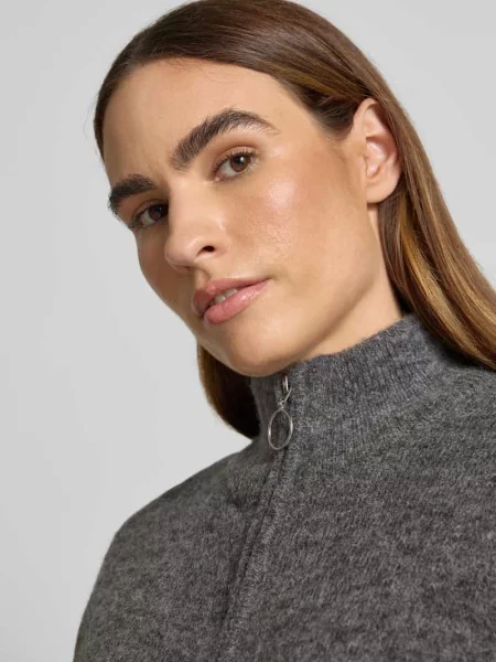 Kardigan rozpinany o kroju regular fit z mieszanki wełny model SIA' Selected Femme