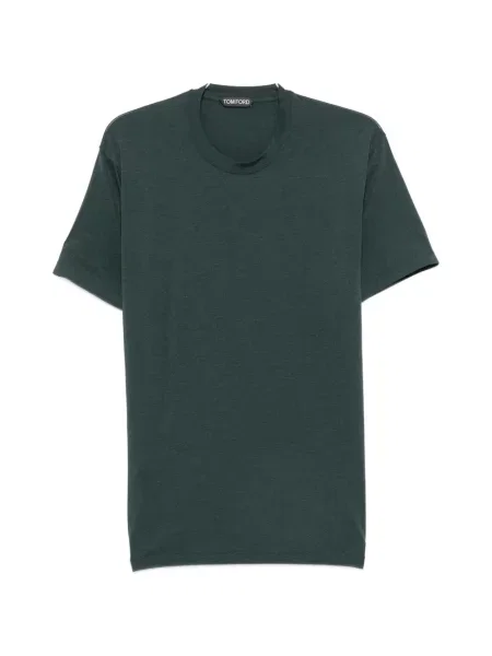 Tricou Tom Ford cu decolteu rotund verde