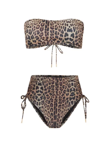 Bikini Roberto Cavalli cu imagine cu model leopard maro