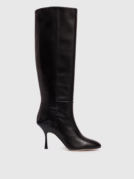 Кожаные сапоги Stuart Weitzman черные