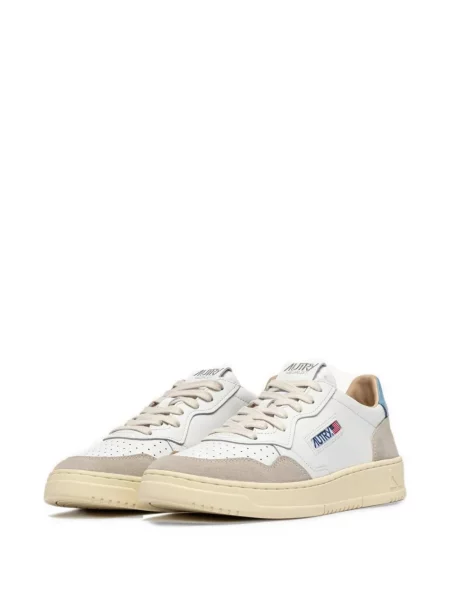 Sneakerși Autry din piele de căprioară alb
