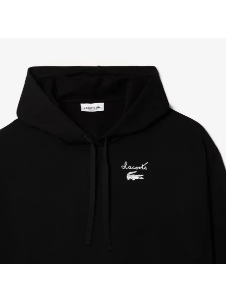 Lacoste Polarowa Bluza czarna