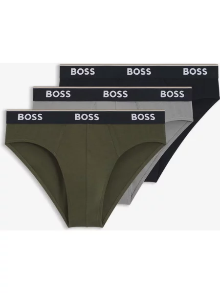 Slip BOSS Brief Power zielono szaro 3 sztuki XS czarny