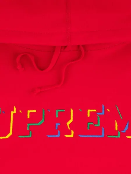 Суичър с качулка Supreme червено