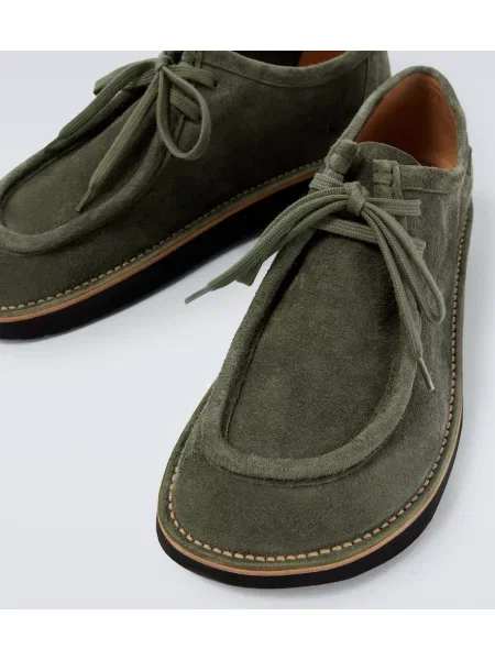 Pantofi Loewe din piele de căprioară verde