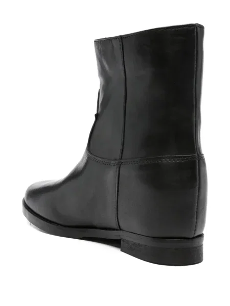 Cizme scurte Julie Dee din piele negru
