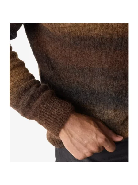 Lniany sweter Corneliani brązowy