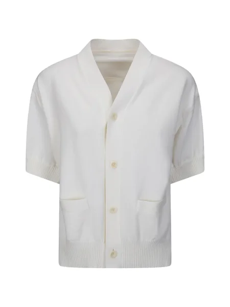 Cardigan Sacai tricotate alb