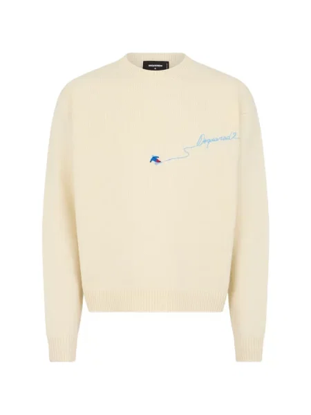 Pulover Dsquared2 cu decolteu rotund