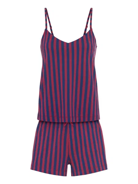 LSCN by LASCANA Kratke hlače za spanje mornarska / jagoda