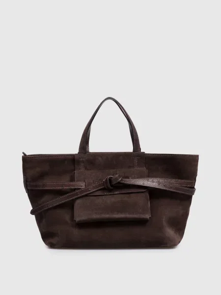 Замшевая сумка шоппер Gianni Chiarini коричневая