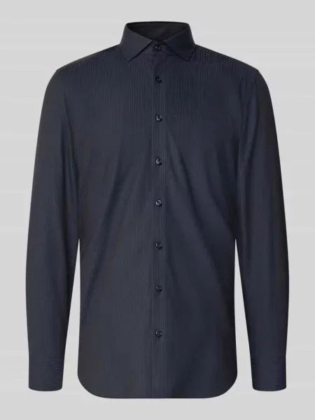 Body Koszula biznesowa o kroju slim fit z mieszanki bawełny Olymp Level 5 granatowa