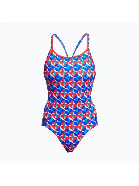 Дамски бански от една част Funkita Diamond Back One Piece out foxed синьо
