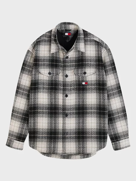 Клетчатая джинсовая рубашка Tommy Jeans