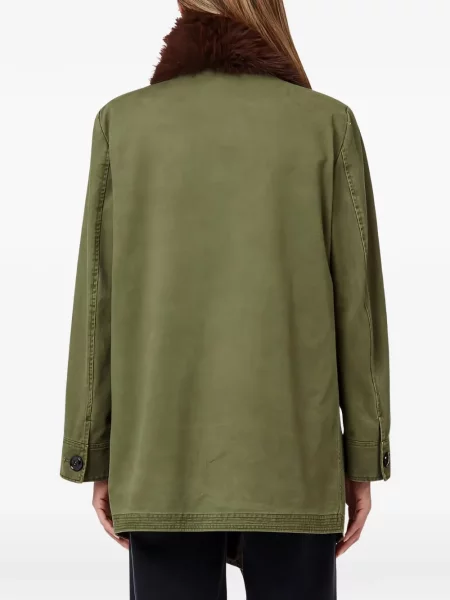 Gulerat palton de blană Liu Jo cu blană verde