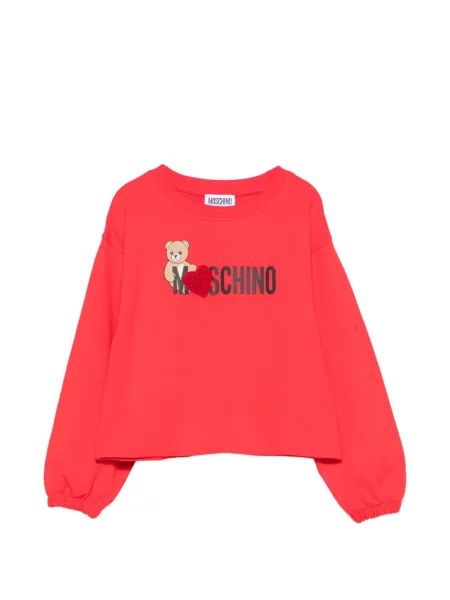 Bluza z kapturem dziecięca Moschino czerwona