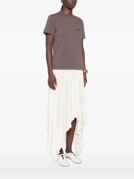 Scurt tricou Jacquemus maro