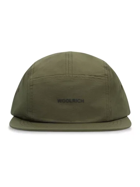 Czapka z daszkiem Woolrich z logo zielona