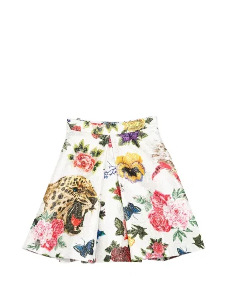 Fustă Philipp Plein cu model floral cu imagine alb