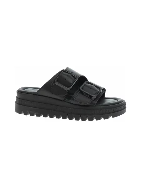 Boty Tamaris pantofle black leather černé