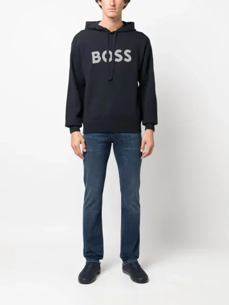 Liesas skinny fit džinsai Boss mėlyna