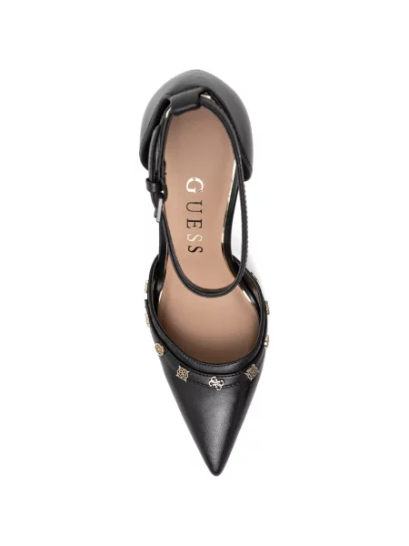Pantofi cu toc Guess cu bretele negru