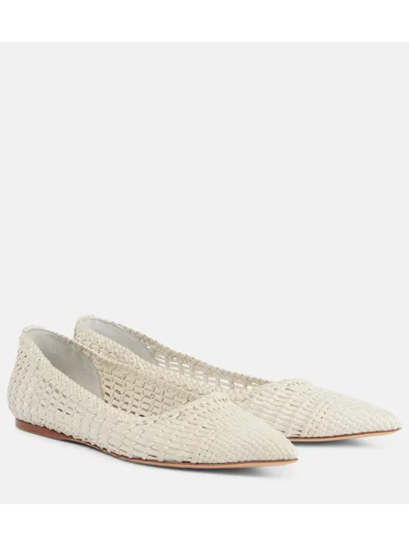 Balerini Gabriela Hearst din piele alb