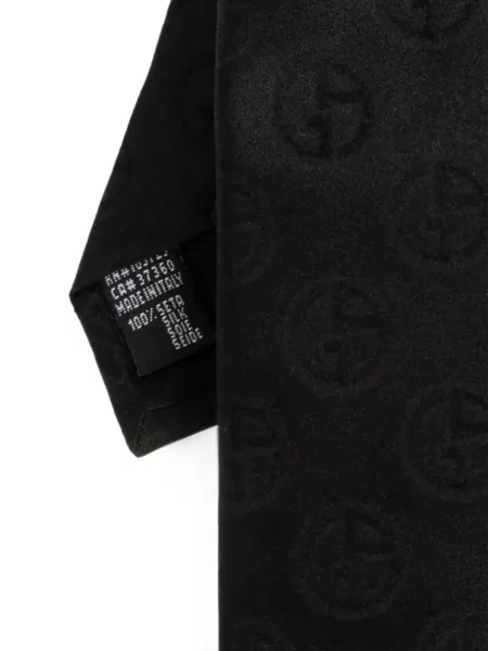 Cravată Giorgio Armani de mătase cu autograf negru