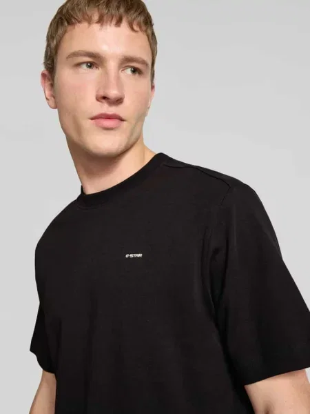 T-shirt w kroju regular fit z nadrukiem logo model True' G-star Raw czarna
