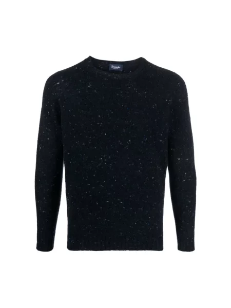 Sweter Drumohr z kaszmiru niebieski