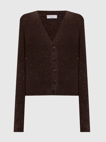 Кардиган Brunello Cucinelli коричневый